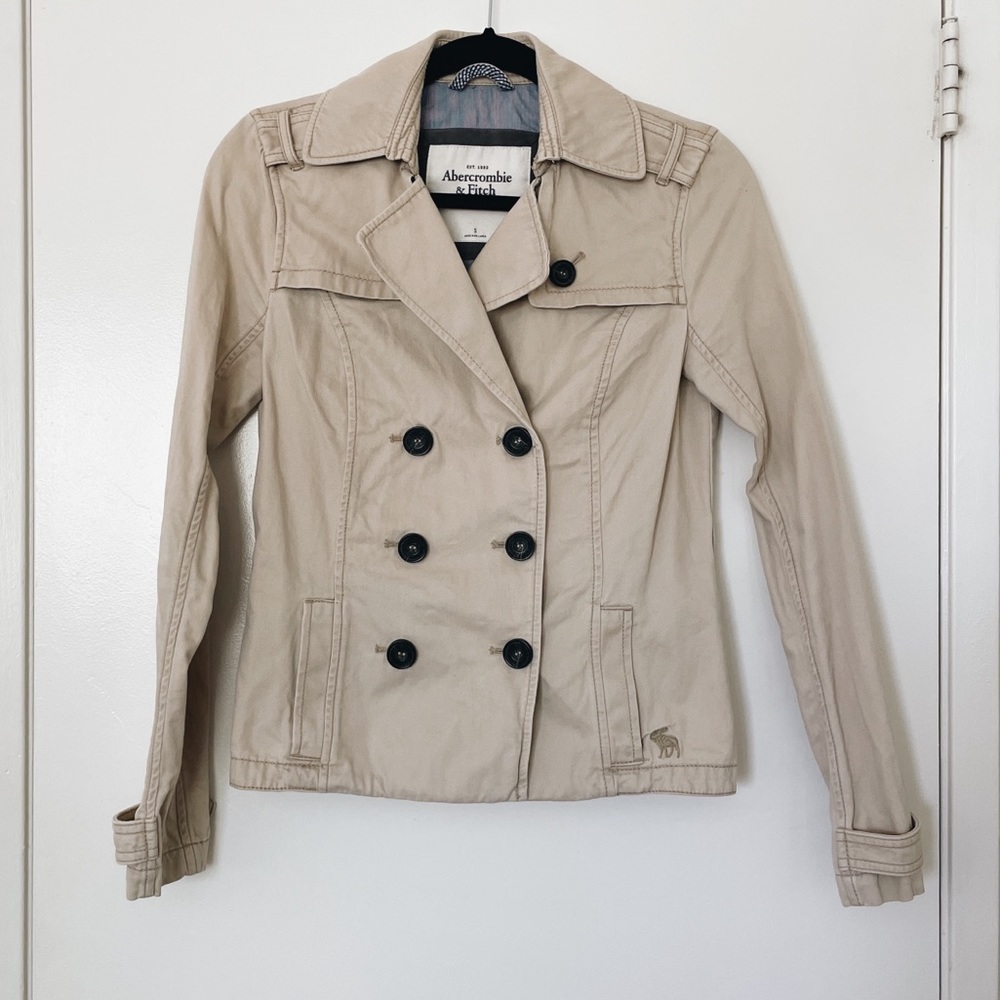 Vintage Y2K Abercrombie & Fitch short trench coat